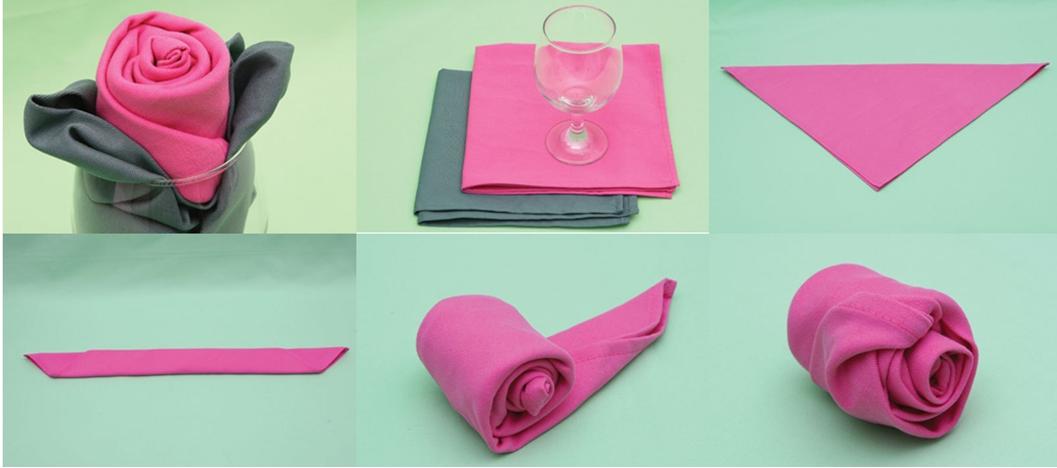 roses from napkins do-it-yourself design ideas