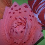 rosas na papel napkins palamuti