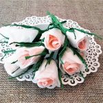 roses from paper napkins decor photo