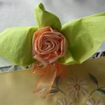 roses from paper napkins design photo