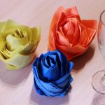 roses from paper napkins photo design