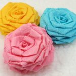 roses from paper napkins photo decoration