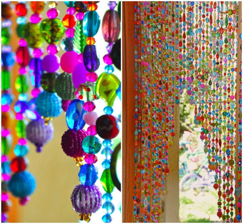 Curtains made of beads