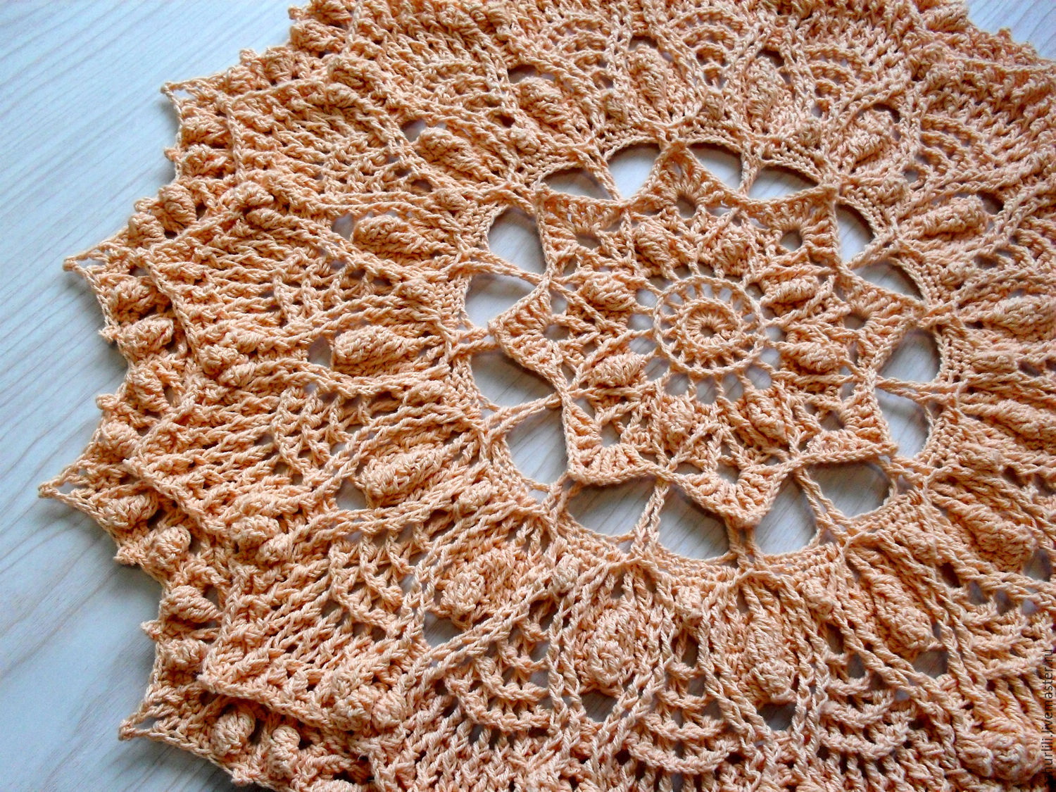 crochet napkin design photo