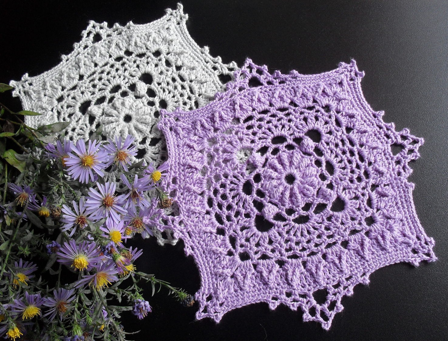 crochet napkin photo design