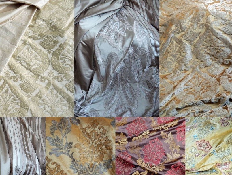 curtain fabrics cotton silk