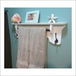 towel rack in the bathroom design photo