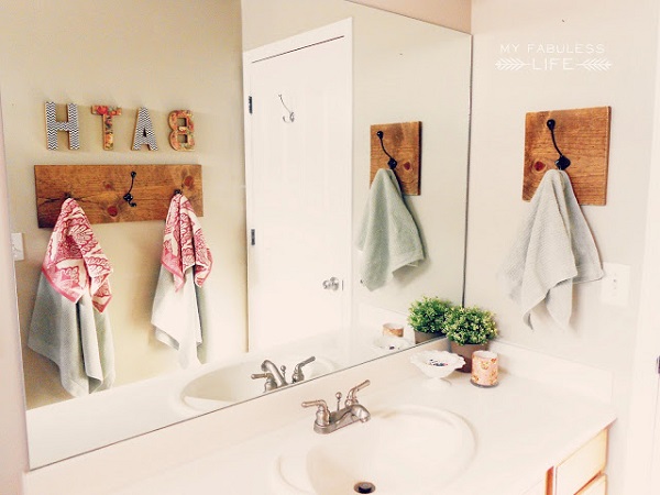 towel rack sa mga ideya sa banyo
