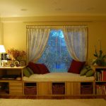 White tulle light curtains for sitting area