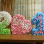 numbers and letters from napkins photo decor