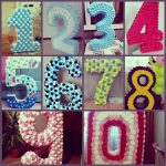 numbers and letters from napkins do it yourself design decor