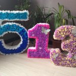 numbers and letters from napkins do-it-yourself decor ideas