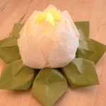 lotoso gėlė iš servetėlių dekoro dizaino