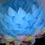 lotoso gėlė iš servetėlių foto dekoro