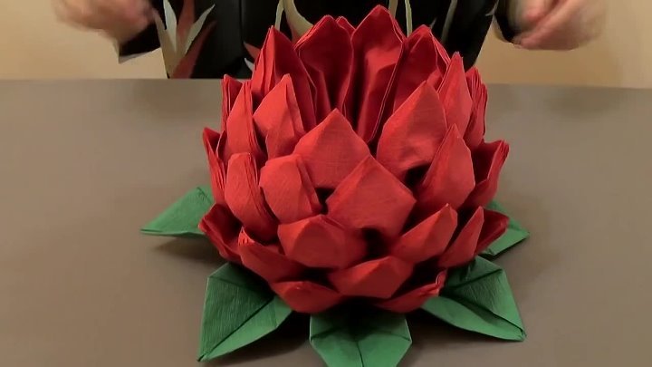 lotus ng napkin dekorasyon