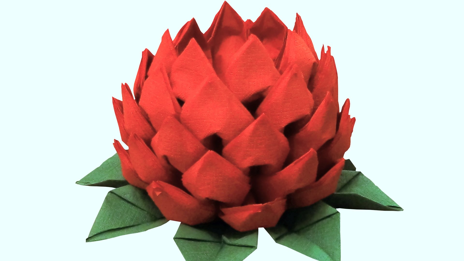 lotoso gėlė iš servetėlių