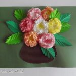 paper napkin flowers design photo