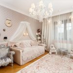 Interior room for a girl in a classic style