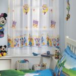 Organza with a picture in the boy's bedroom