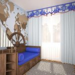 Design of the nursery in the marine style