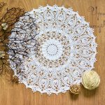 crochet white napkin