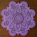 crocheted purple napkin napkin