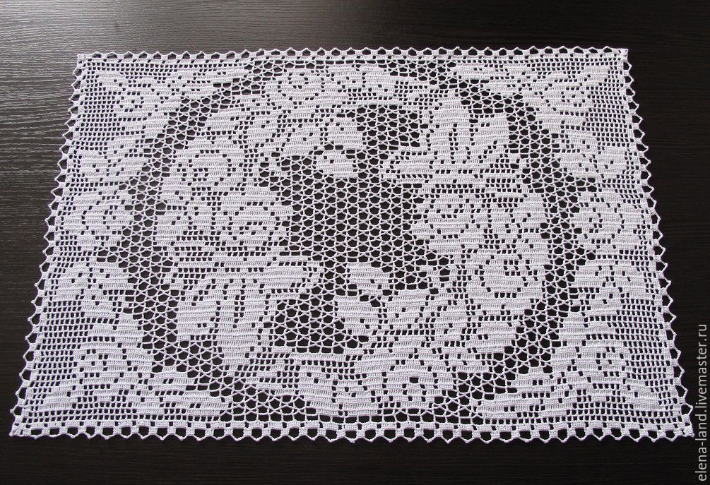crochet fillet napkin design ideas
