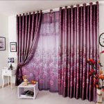 Purple curtains and tulle - a bright accent for a bright room