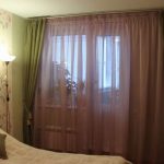 Combined curtains in the bedroom