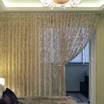 Sheer organza curtain with embroidery