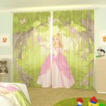 Children's curtain with a beautiful pattern