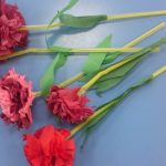 mga carnation mula sa napkin larawan