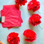 carnations from do-it-yourself napkins