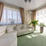 beautiful curtains in the apartment photo design