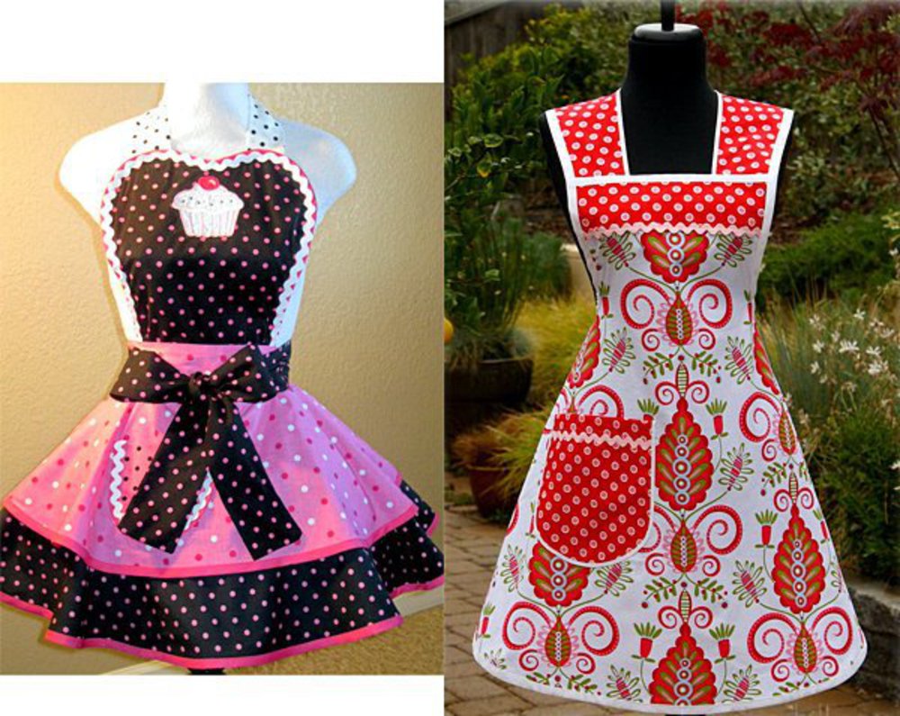 how to sew an apron photo model