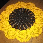 how to crochet napkin sunflower