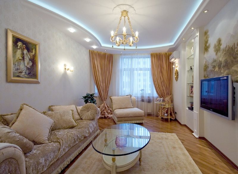 Interiér obývací pokoj v klasickém stylu