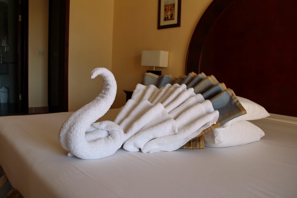 towel swan