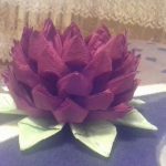 Lotus od salveta dekor fotografije