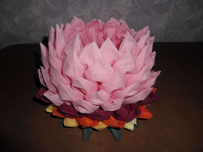 Mga pagpipilian sa lotus napkin ideas