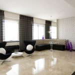 beautiful curtains in the apartment photo design