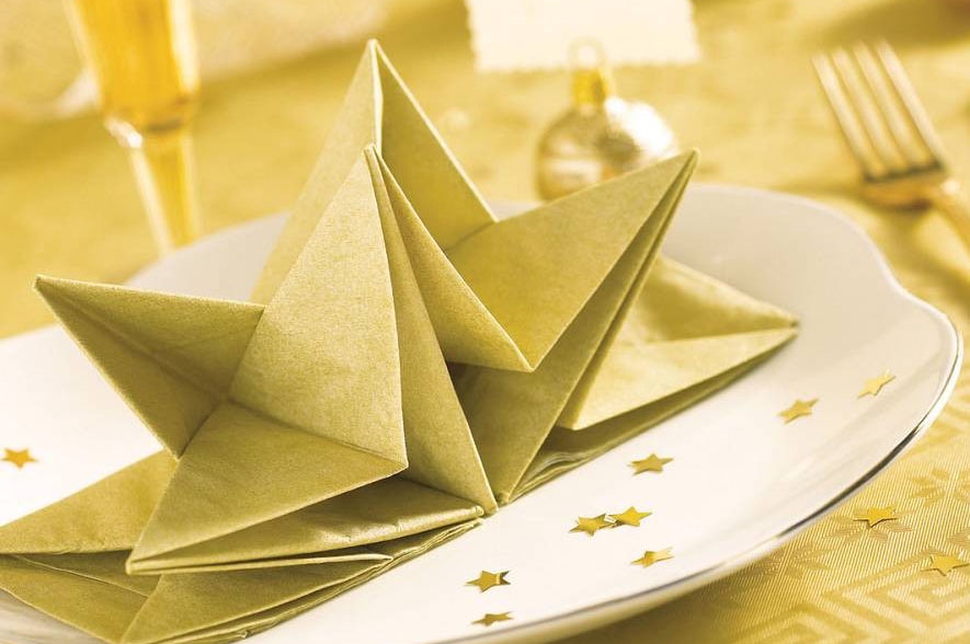 origami of napkins