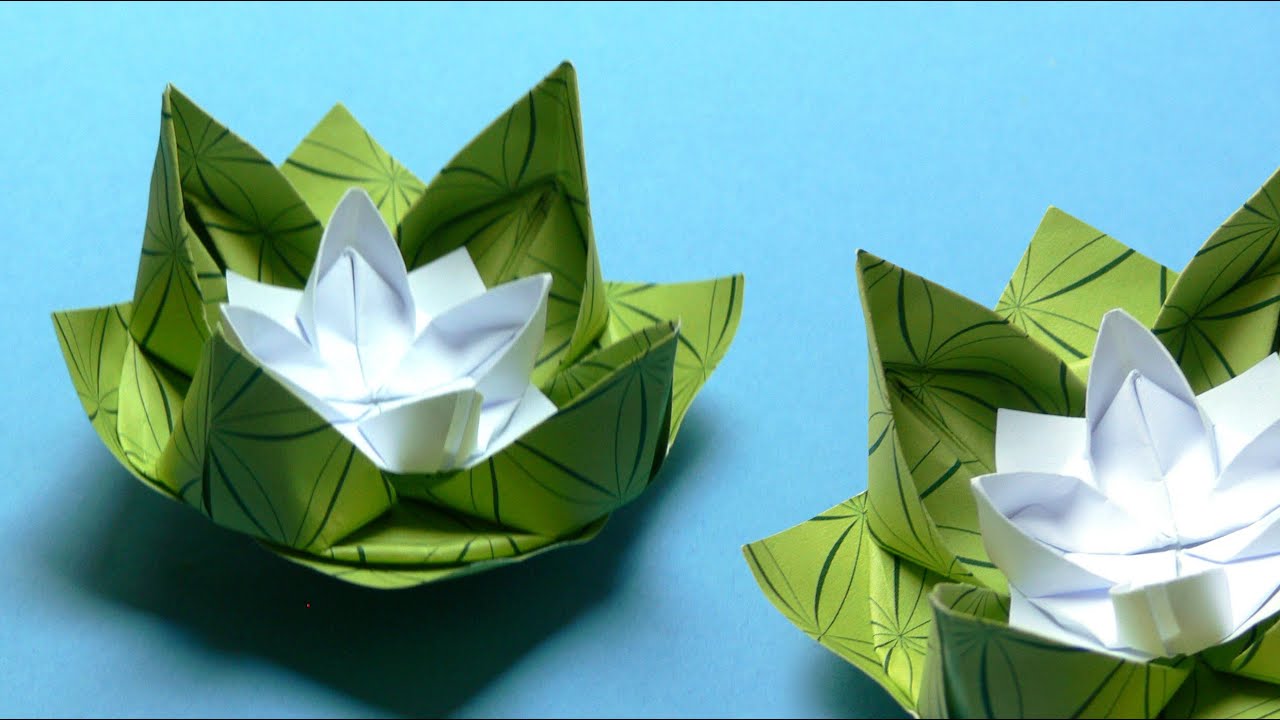 origami ljiljan vodena ljiljan fotografija