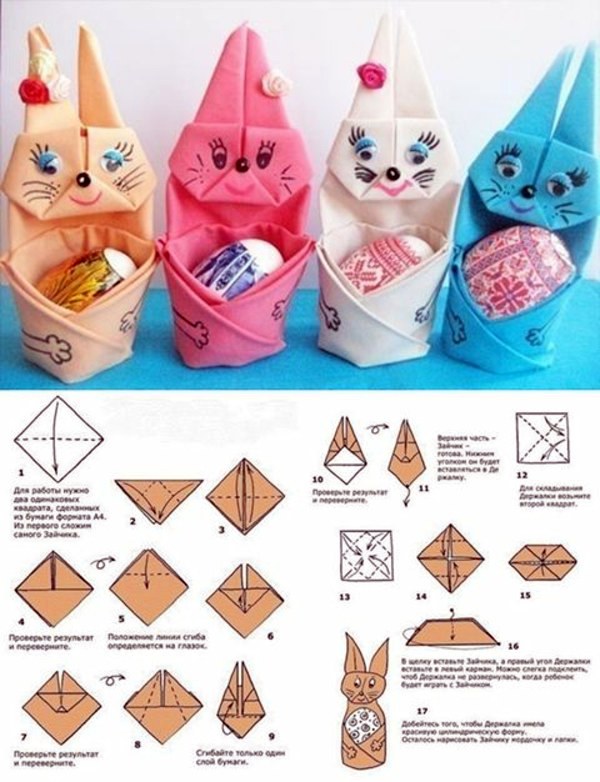 origami paskalya tavşanı