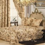 jacquard curtains with bed