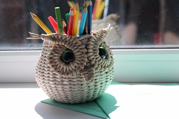 owl pencil stand