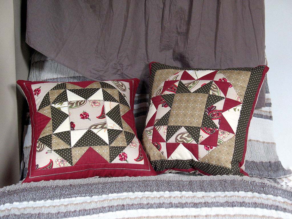 patchworkowe poduszki
