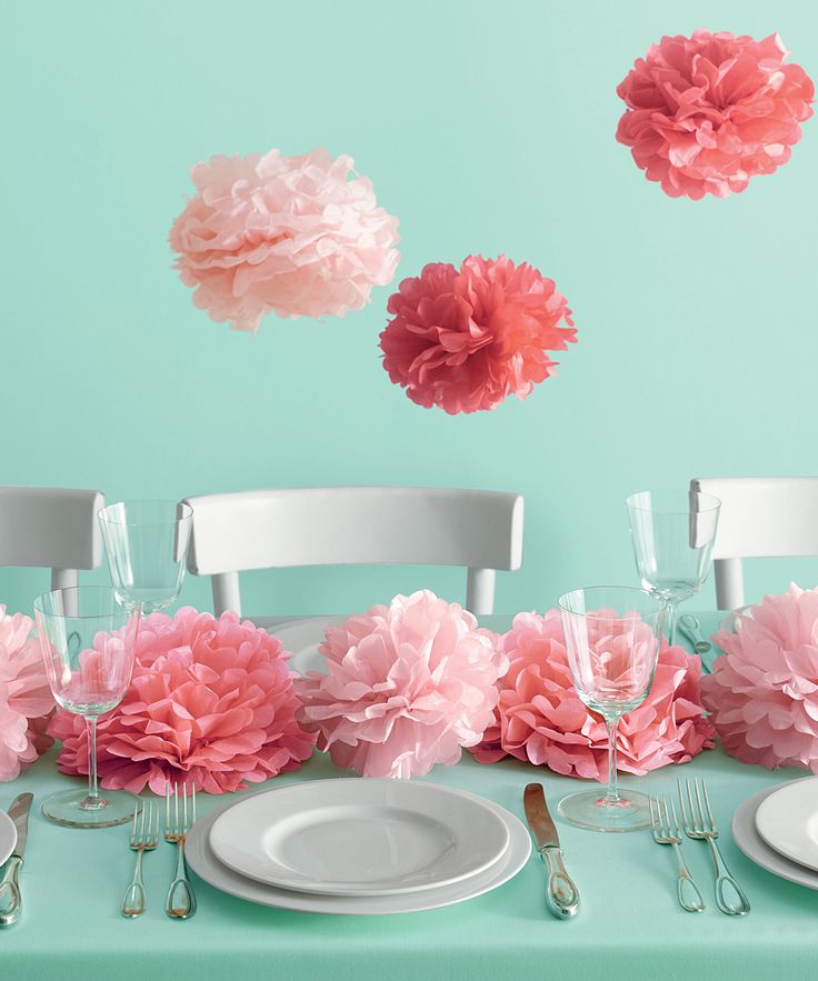 pampons of paper napkins ideas options