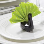 table setting with origami napkins photo decoration