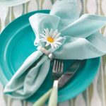 table setting with origami napkins ideas